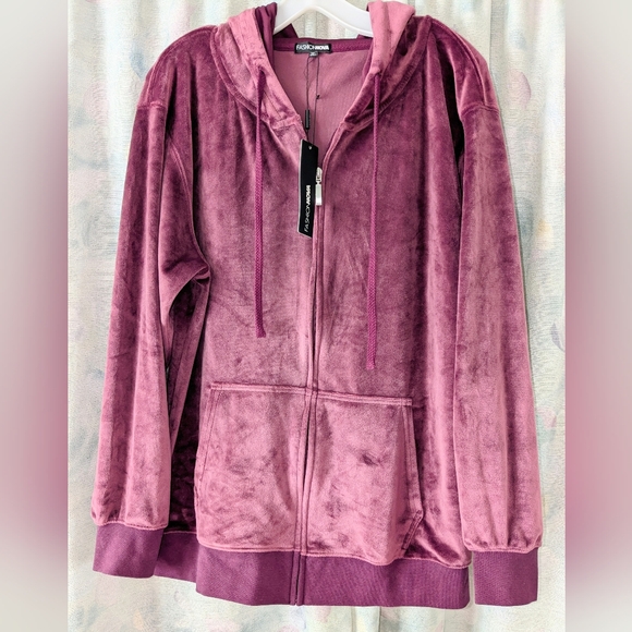 Fashion Nova Jackets & Blazers - Fashion Nova Bourdeaux Oversized Velour Jacket
